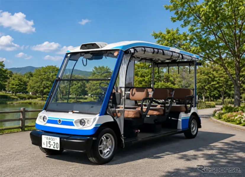 グリーンスローモビリティで花の街を巡る、ヤマハ発動機が北海道・恵庭市の実証運行に協力
