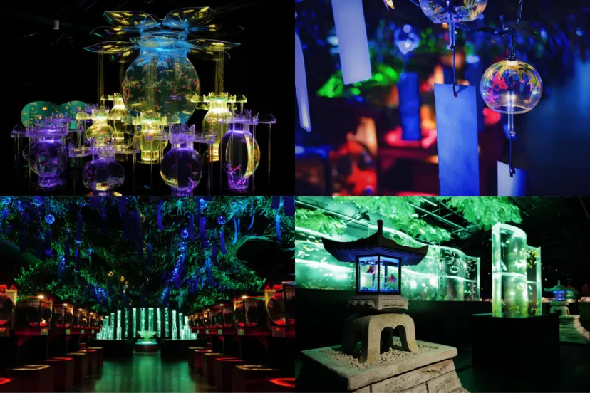 都会で金魚アートに酔いしれる!アートアクアリウム美術館 GINZA「夏のアートアクアリウム2024 華映え金魚祭」6/28より開幕
