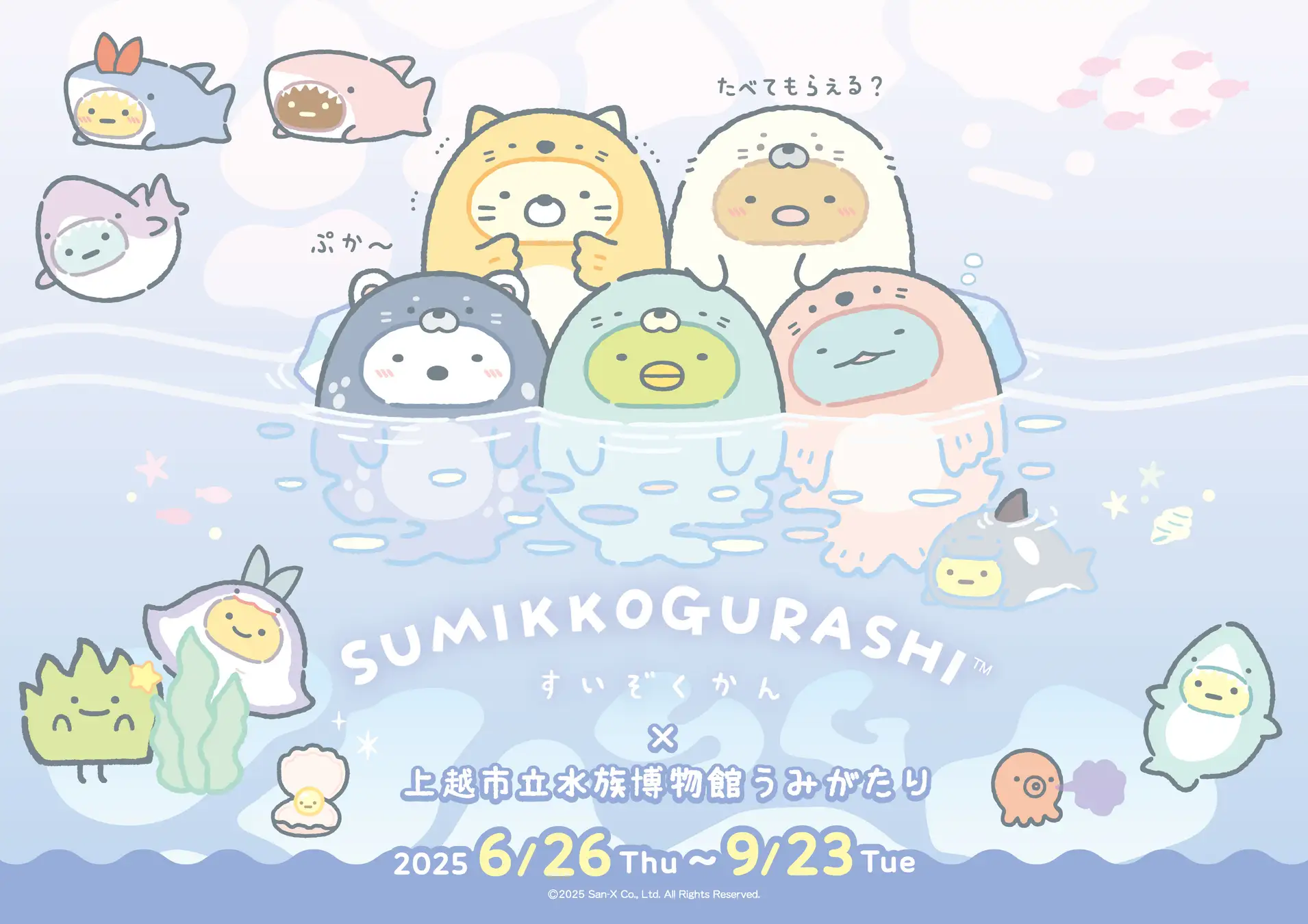 【新潟・上越】「すみっコぐらし」とコラボ!夏の特別企画『すみっコぐらしすいぞくかん × うみがたり』開催!