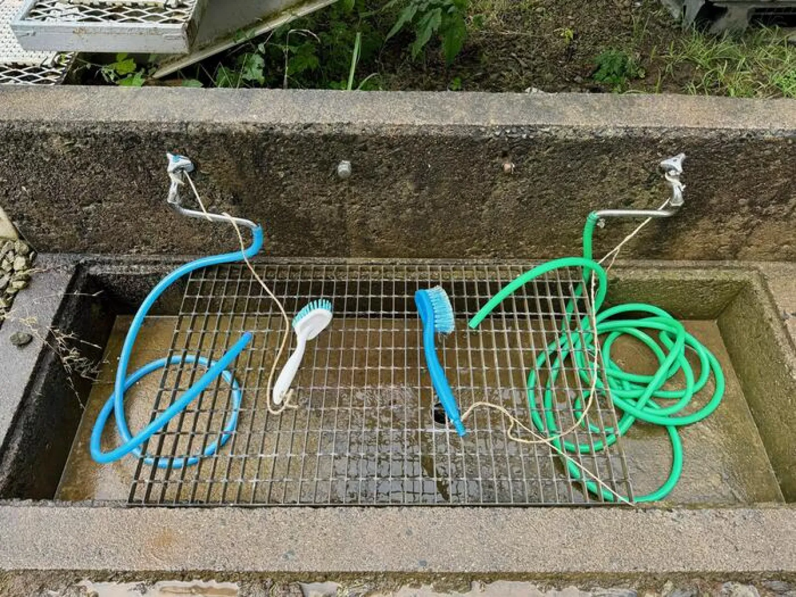 安達太良山　靴洗い場