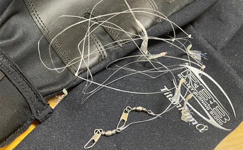 拾ったサビキ仕掛けを再利用してジグサビキを作成する方法　材料費は0円？