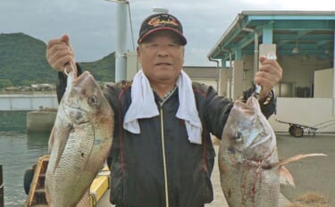 磯フカセ釣りで81cm筆頭に大型マダイ連続キャッチに成功！【山口