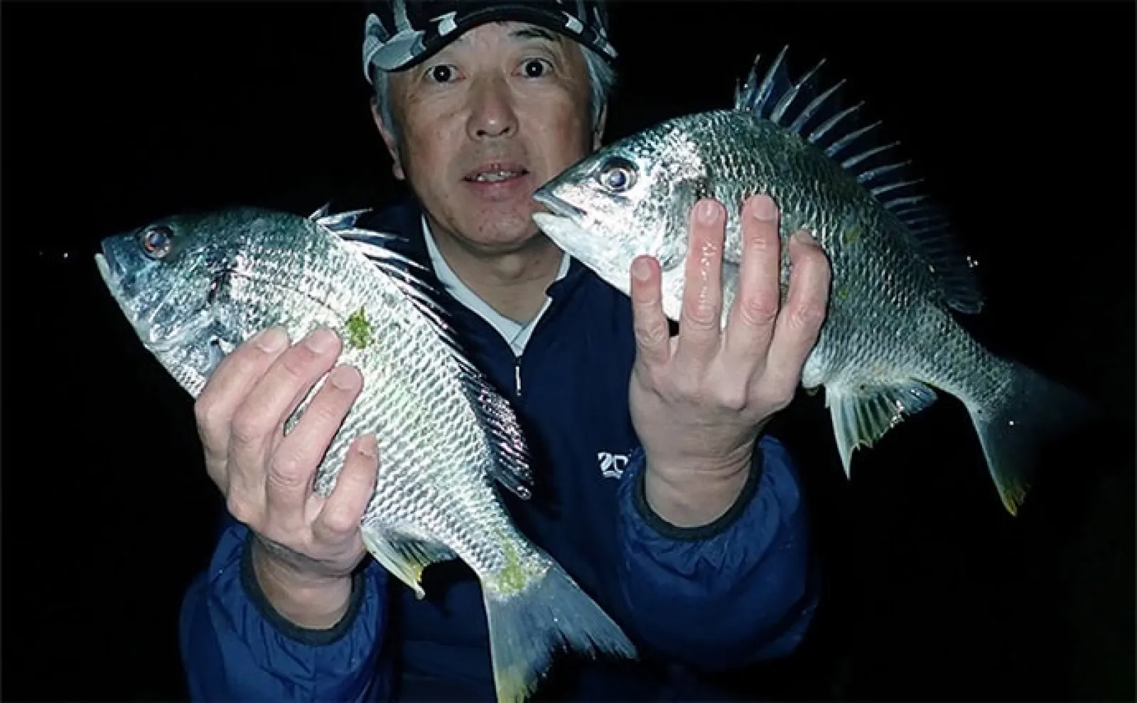 チヌ60です。他の方購入不可です。 夜の漁港でのフカセ釣りで40cm級頭にチヌ連打【熊本・上天草】浅場で