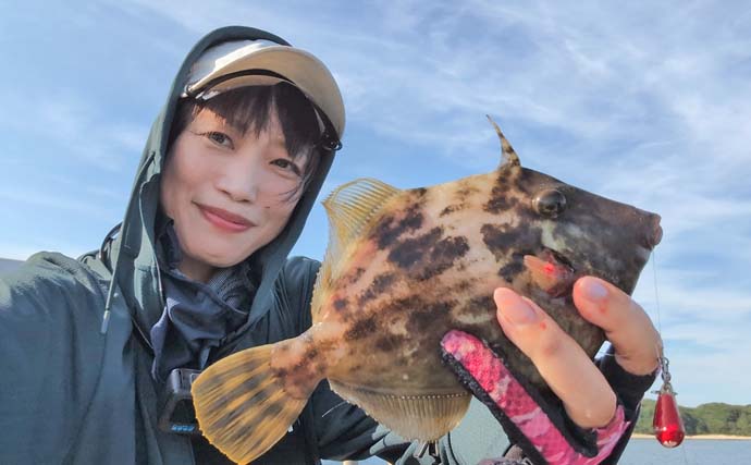 家族連れにも人気の脇田海釣り桟橋でカワハギ4尾キャッチ【福岡】五目