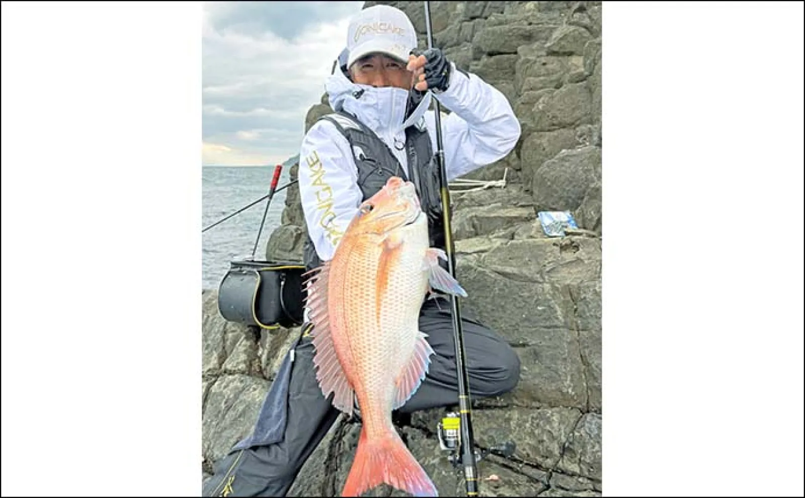 大物釣りさま専用 大瀬戸の沖磯フカセ釣りで80cm級ヒラマサ浮上【長崎】45cm口太も連発