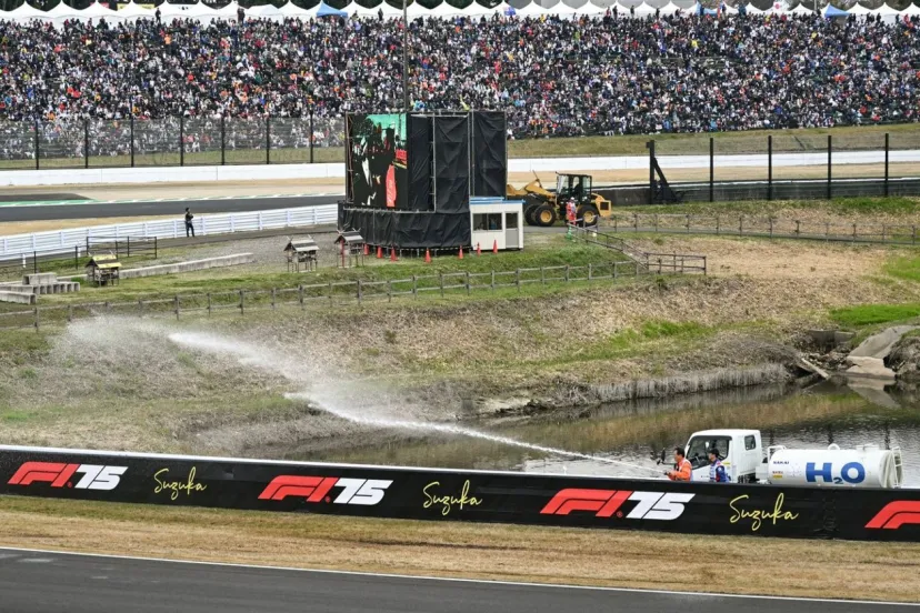 鈴鹿で起きた”芝生火災”再発を防止せよ！　F1委員会でスキッドブロックの部材変更について議論……マシンから飛ぶ火花を減らす？