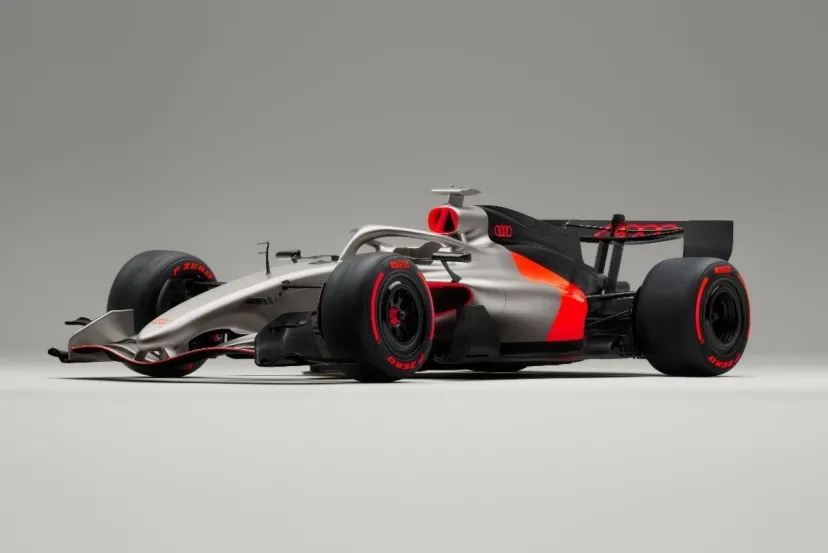 アウディF1、2026年のコンセプトカー”R26”をお披露目「2030年以降のタイトル争いを目指す」