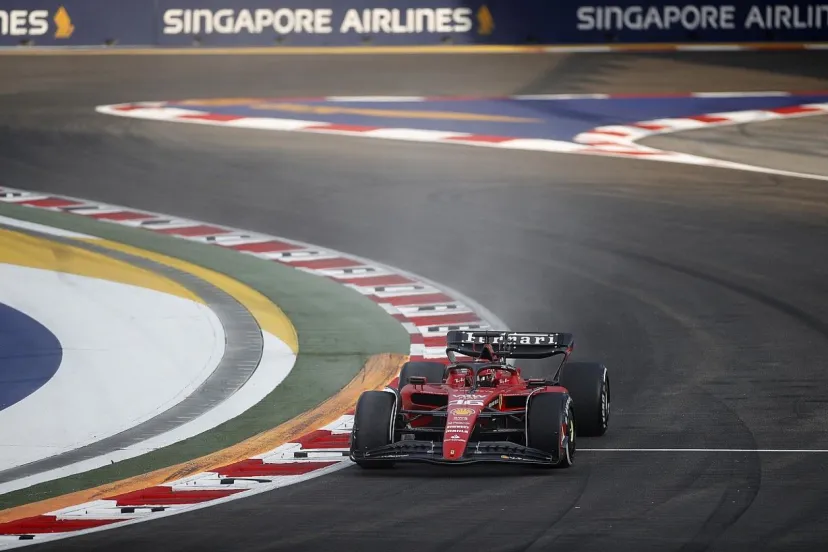 フェラーリが1-2スタート！　アップデート投入アルファタウリの角田裕毅は9番手｜F1シンガポールGP FP1