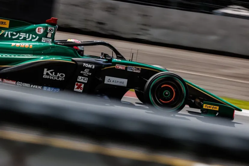 “夫婦優勝”目指す坪井翔がトップタイム。三宅淳詞、小林可夢偉が続く｜スーパーフォーミュラ第4戦富士：日曜フリー走行タイム結果
