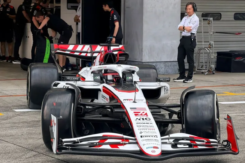 F1マシン、ここまで速いか……! ハースTPC初参加の福住仁嶺驚く。一方その走りは驚きなしで期待通り「信頼感に応えてくれた」と中嶋一貴