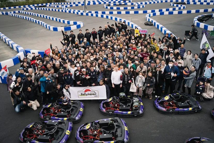 WRCドライバーが集結！　ラリージャパンを前にEVカートで情け無用のガチンコバトルを展開。ファンを魅了する