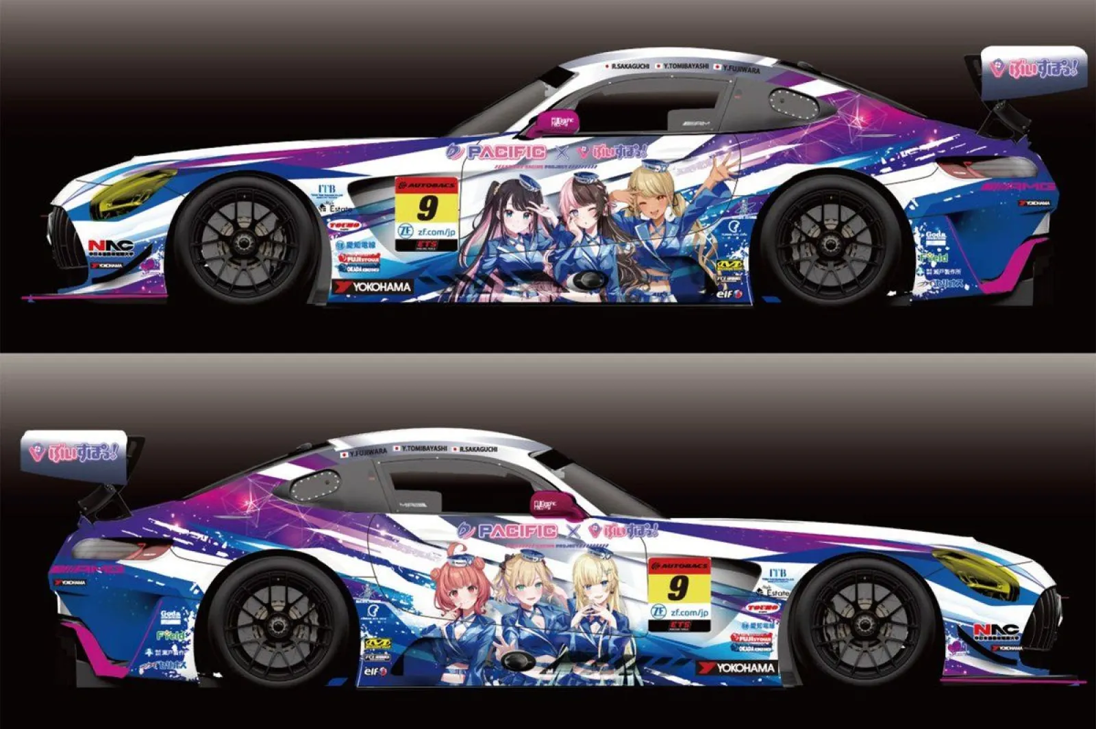 ぶいすぽっ！』コラボの新カラーリングお披露目！ スーパーGT参戦