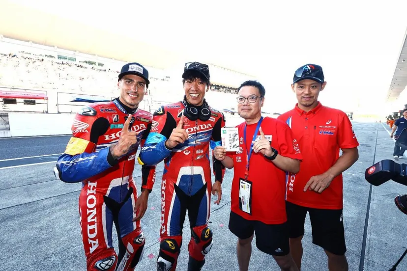 ”ホンダワークス”HRC、長島哲太の奮闘でポールポジション獲得！　7号車YARTが僅差に迫る｜鈴鹿8耐トップ10トライアル