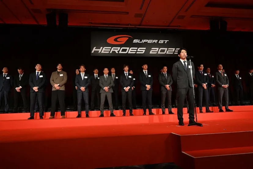 表彰イベント『SUPER GT HEROES 2023』で関係者がモータースポーツ業界への思いを語る。GT500王者の坪井翔「海外の選手から“一番上”と認められるレースに」