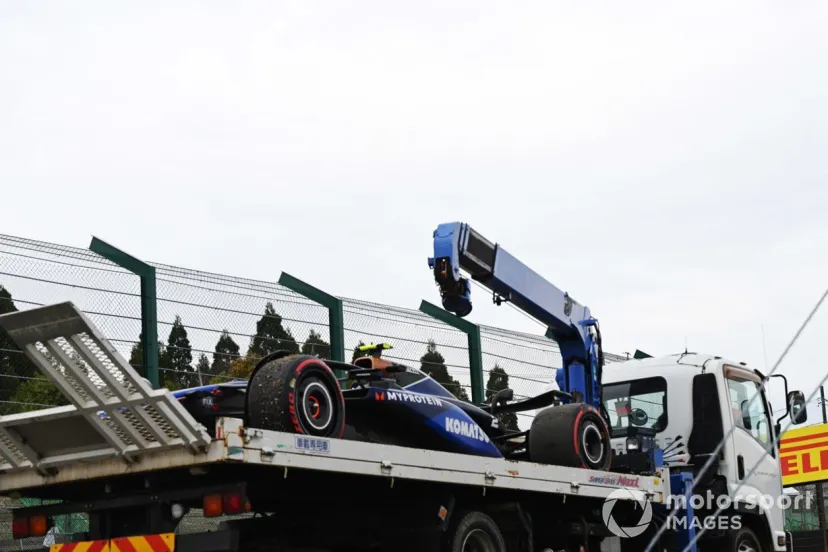 「やっちゃいけない馬鹿なミスだった……」サージェント、F1日本GP初日の痛恨クラッシュを悔やむ。幸いにもシャシーは無事