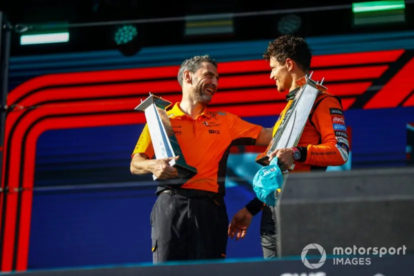マクラーレン代表、F1初優勝果たしたノリスを褒めちぎる「勝利に相応しい男だ！」チームCEOは“また”タトゥーの刑？