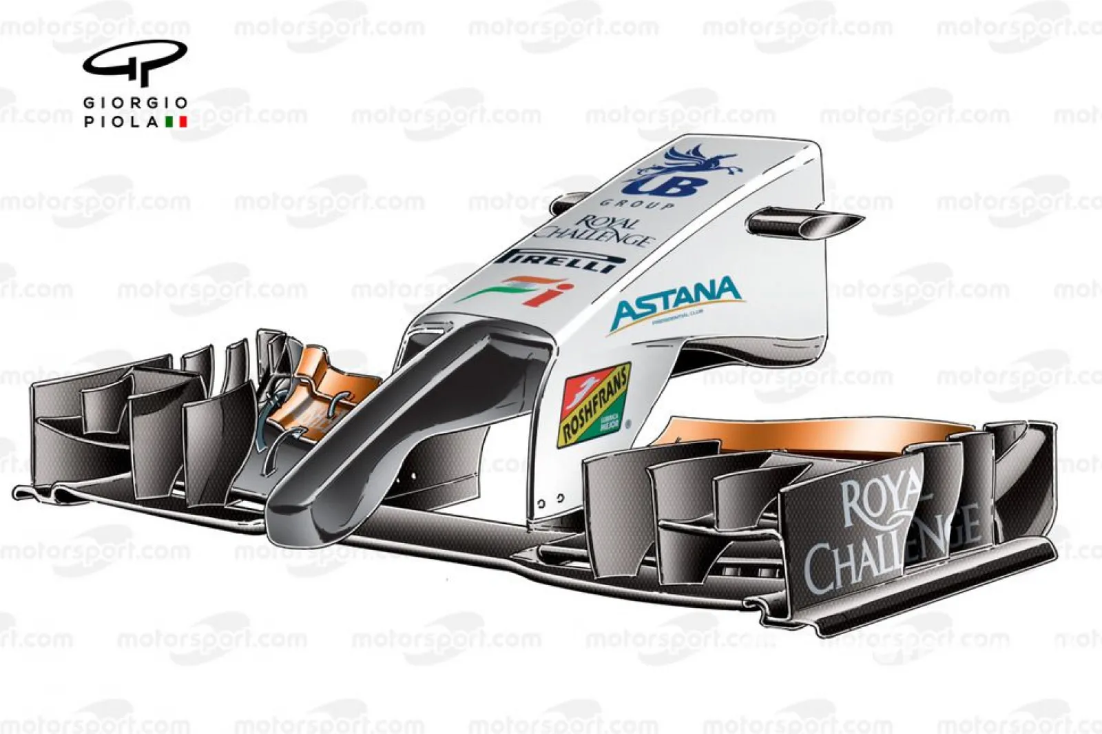 force-india-vjm07-nose-detail-