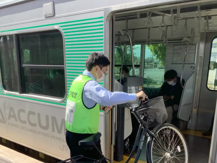 烏山線でサイクルトレイン、JR東日本が列車に自転車持込を実証実験