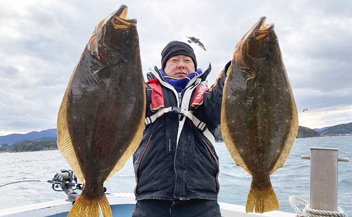 ヒラメ船で73cm座布団級含み良型が顔出し【三重】船釣り最新釣果