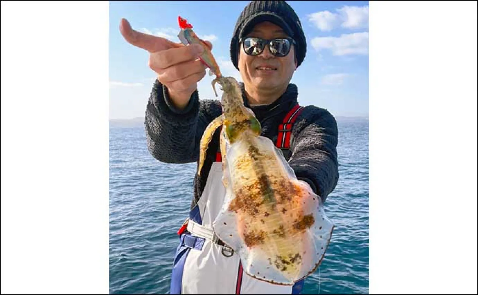ティップランエギング釣行で1.2kg頭にアオリイカ全員安打【佐賀・遊漁船SUN】