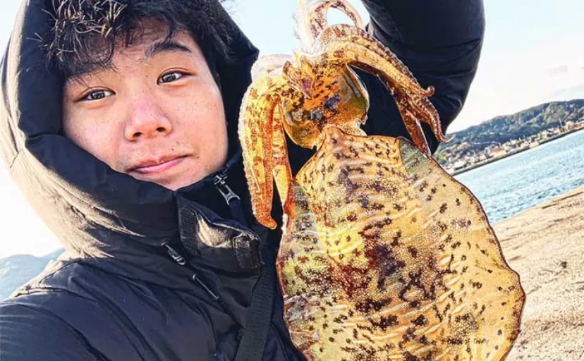 陸っぱりエギングで800g頭にアオリイカ2杯【熊本・天草】 激流攻略法とは？