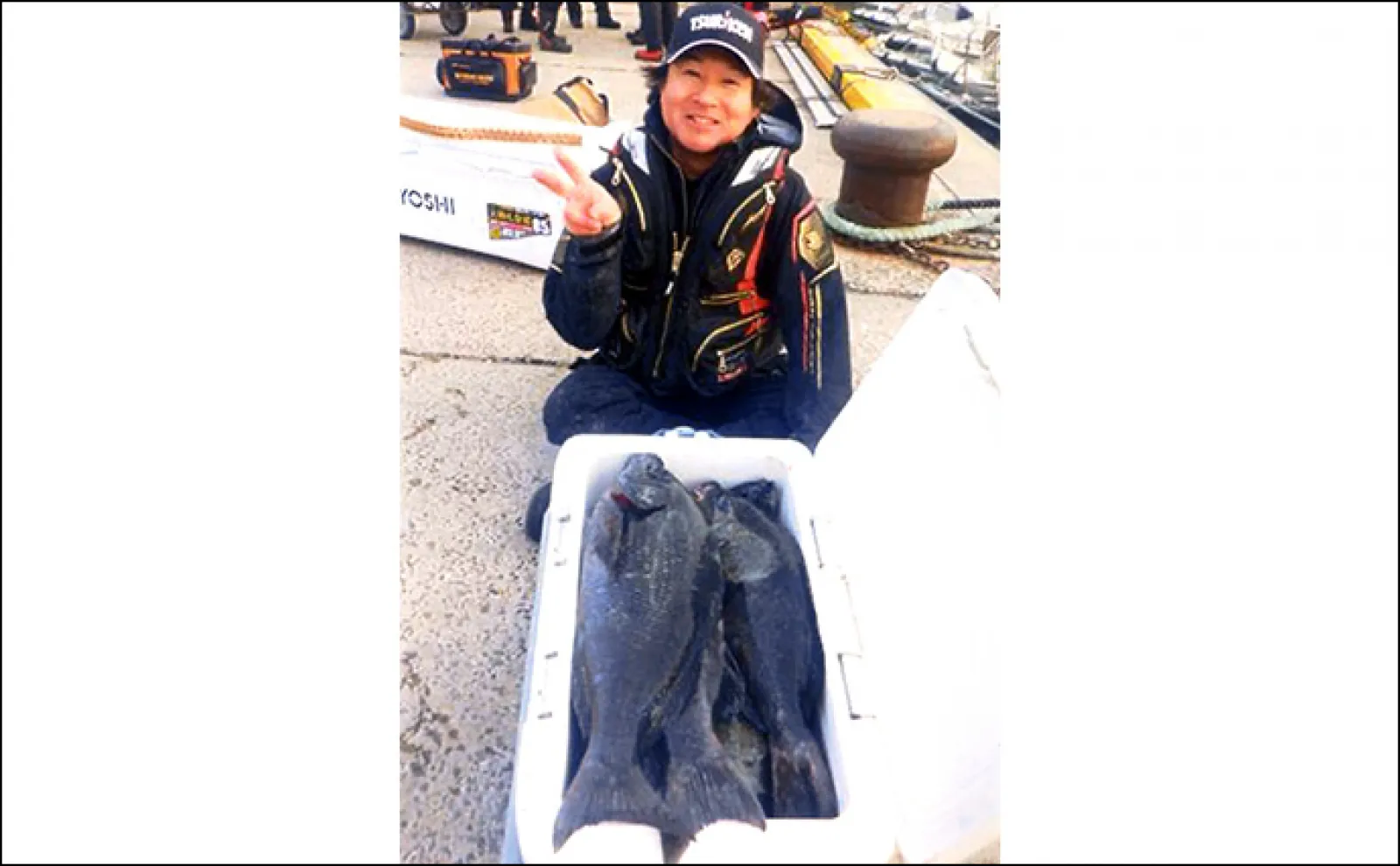 磯フカセ釣りで52cm頭に大型クロ（グレ）でクーラー2つ満タンに【長崎