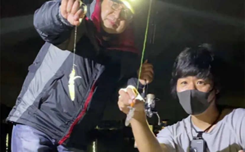 夜の堤防サビキ釣りでアジ３桁釣果【愛知・常滑港】エギングではヒイカもゲット