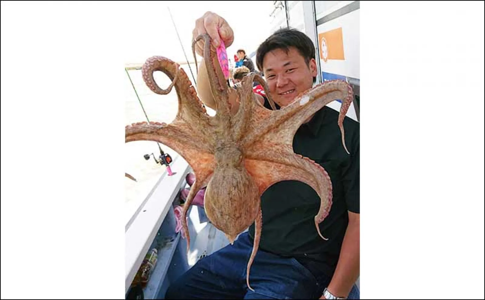 東京湾エギタコ釣りで3.1kg頭に本命マダコが顔出し【神奈川・鴨下丸】