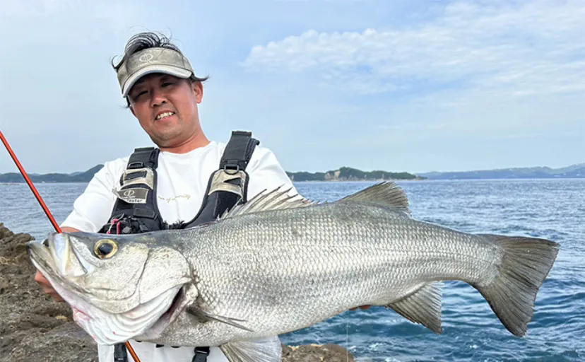 磯でのルアー釣行で74cmヒラスズキに75cmマダイと大型魚乱舞【熊本・天草】