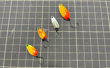 スプーンルアー自塗りの手順を解説 エリアトラウト実釣ではニジマスが