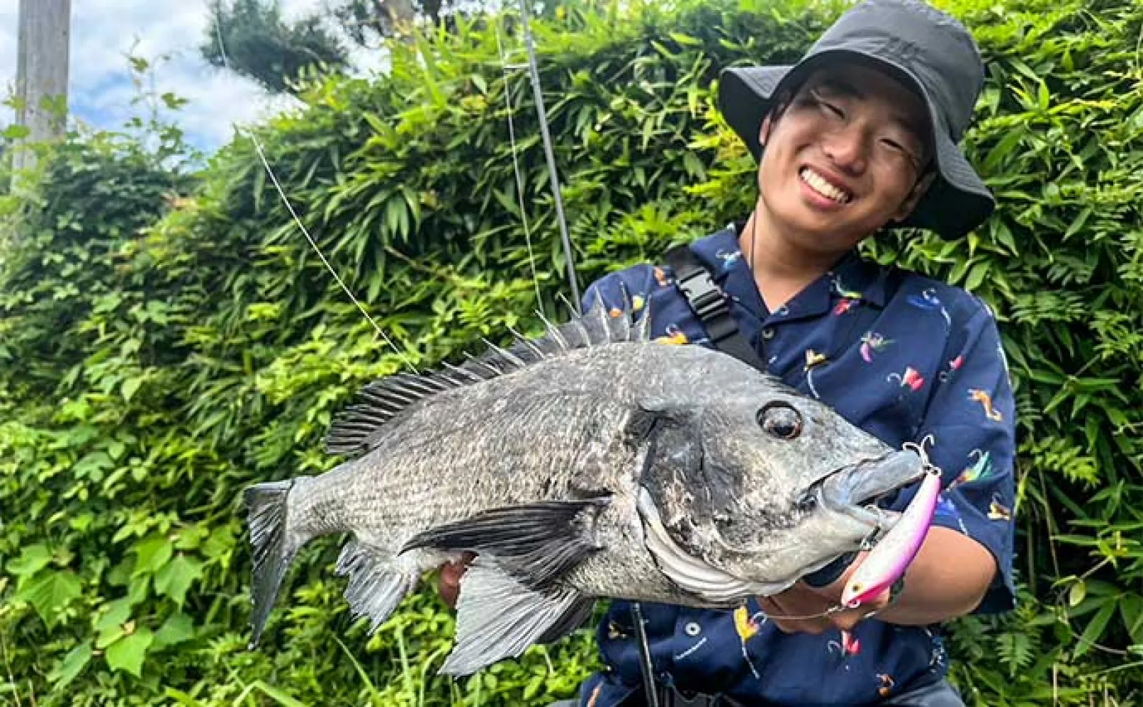 河川でのチニング釣行でチヌ連打【長崎】トップウォータープラグにヒット