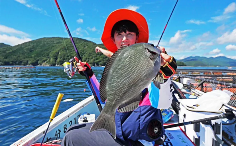 カセでのフカセ釣りでイサキにオオモンハタにクロと魚種多彩【大分】