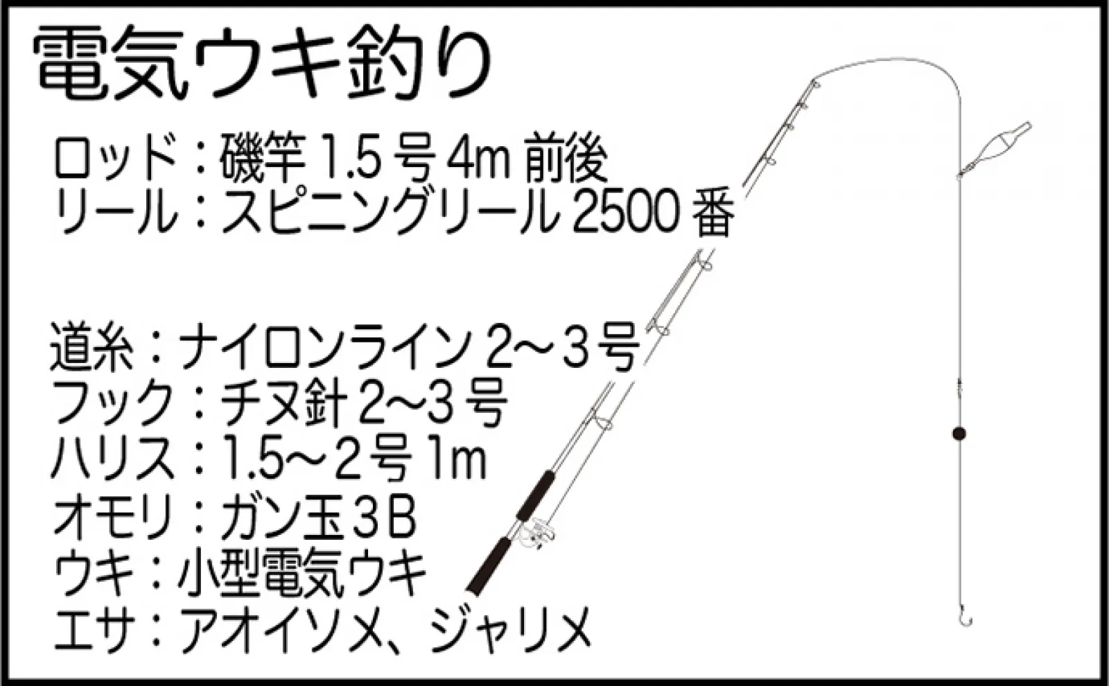 夜の電気ウキ釣りで狙えるターゲット6選 対象魚ごとの仕掛けも解説