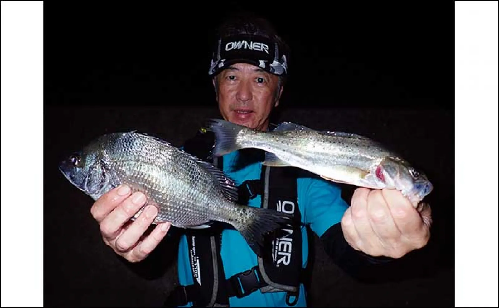 夜の堤防での電気ウキ釣りで30cm級チヌ手中【熊本・宇城】秋シーズン本番に期待