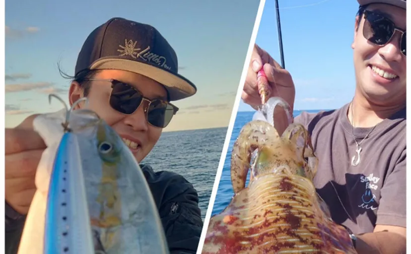 ボートキャスティング＆エギング釣行でヒラマサ＆アオリイカ【長崎・ゑびす丸】