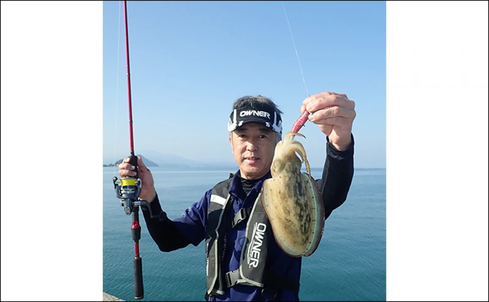 堤防エギング釣行で500g頭にモンゴウイカ全員安打【熊本】長めのステイが奏功