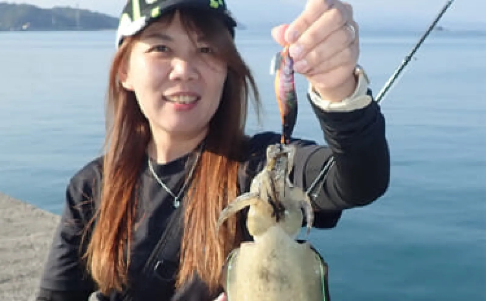 堤防エギング釣行で500g頭にモンゴウイカ全員安打【熊本】長めのステイが奏功