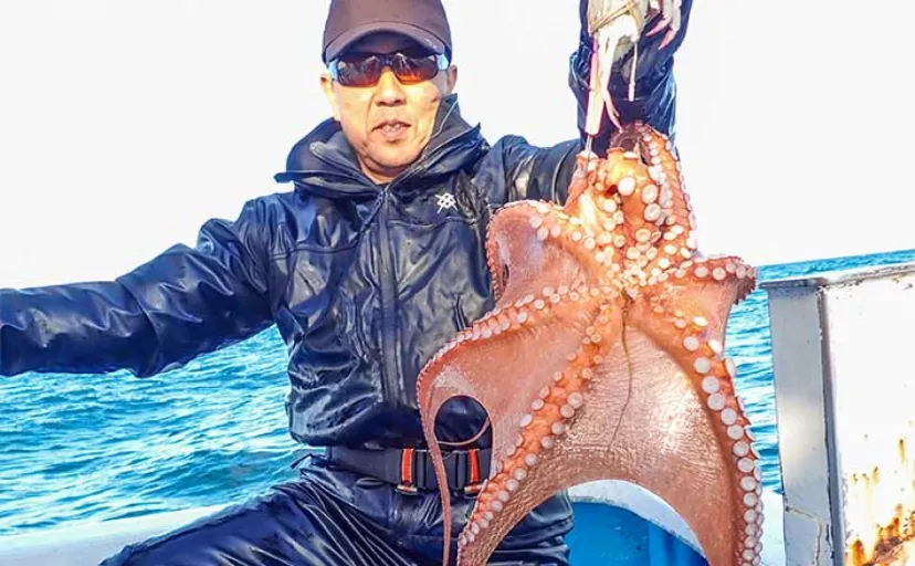 船マダコ釣りで3.2kg頭にトップ10尾【茨城・桜井丸】良型中心に顔出し