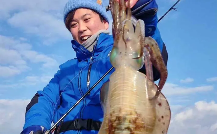 ティップランエギング釣行でキロ超の大型アオリイカが連発【天草・幸丸】