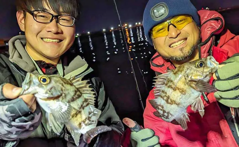 夜の名古屋港でのボートメバリング釣行で20cm超えメバルが続々【オーキッド】