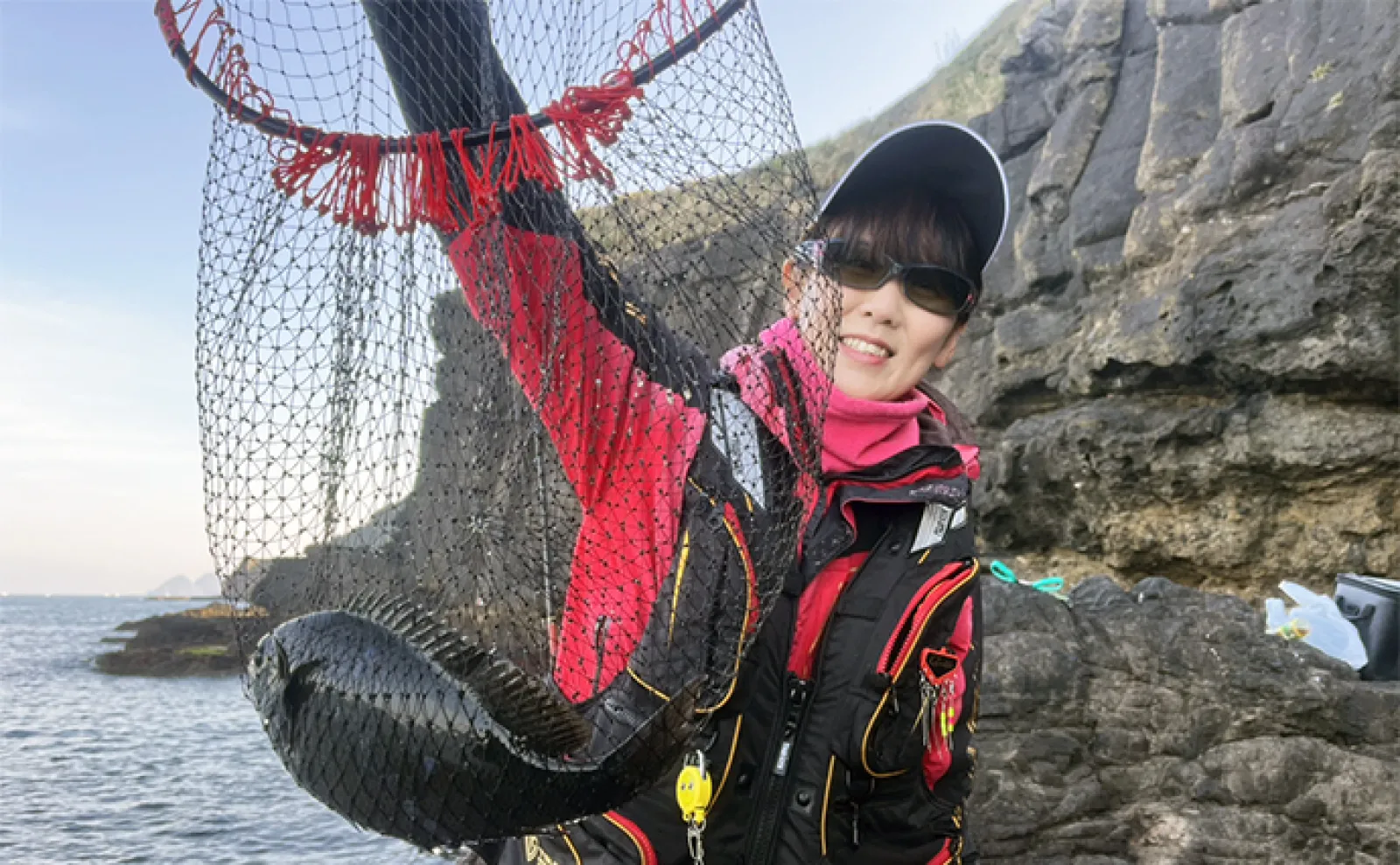 宮之浦での磯フカセ釣りで43cmクロ浮上【長崎】強気のやり取りが奏功
