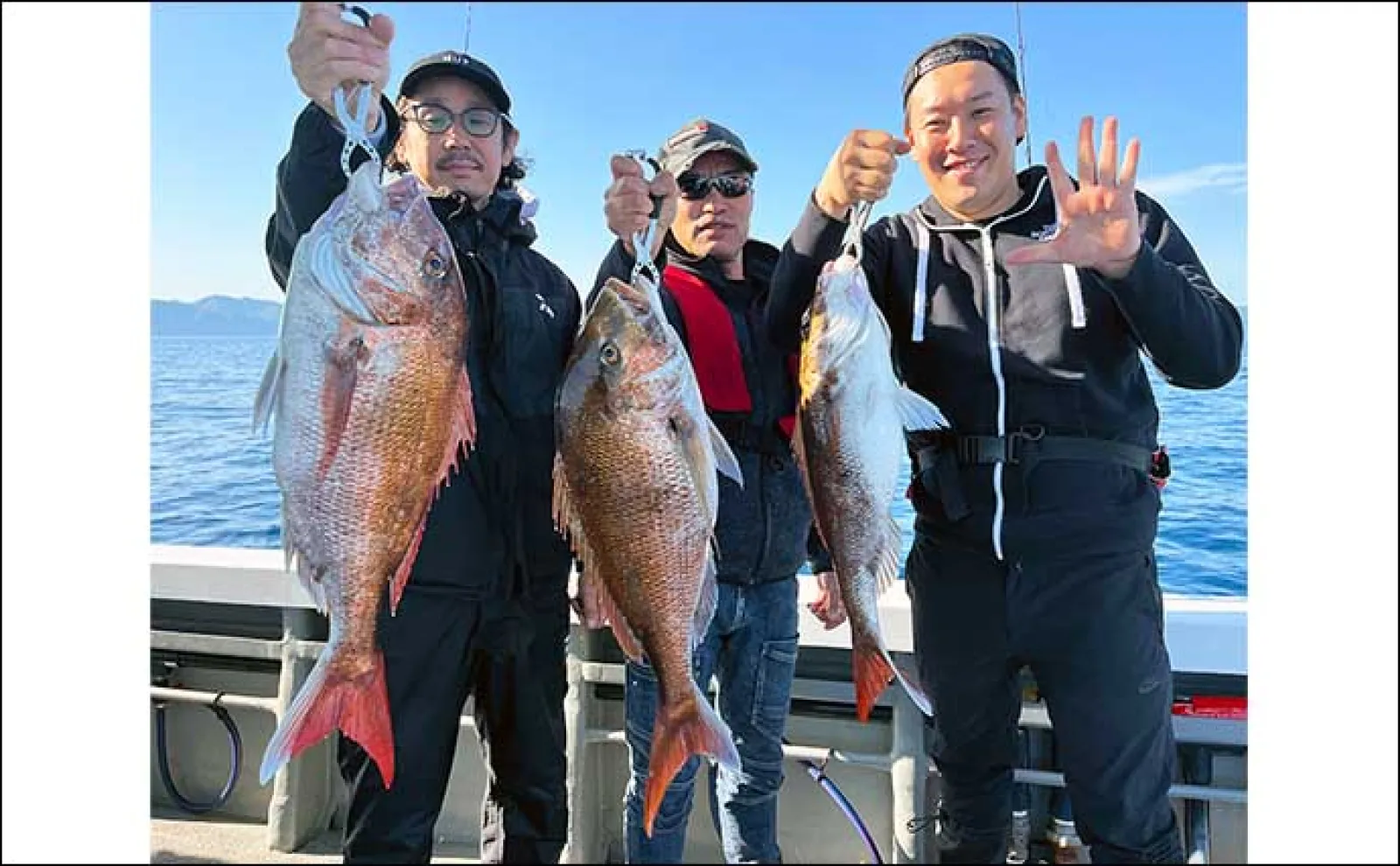 関西エリアの【船釣り特選釣果】ディープタイラバで90cm級頭に大型マダイ顔見せ