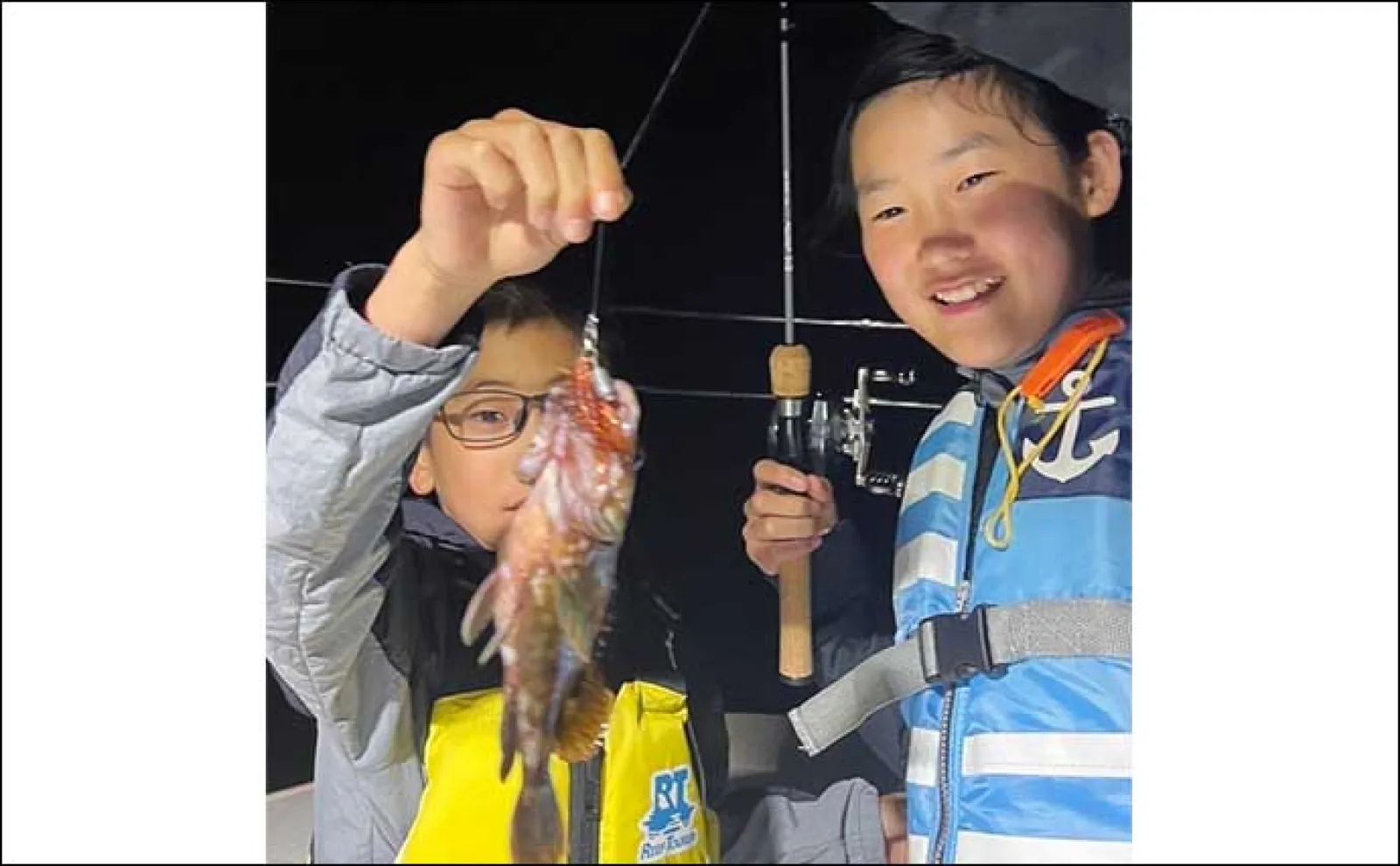 子供連れで楽しむ夜のボート釣行でカサゴにアジにシーバス【愛知・オーキッド】