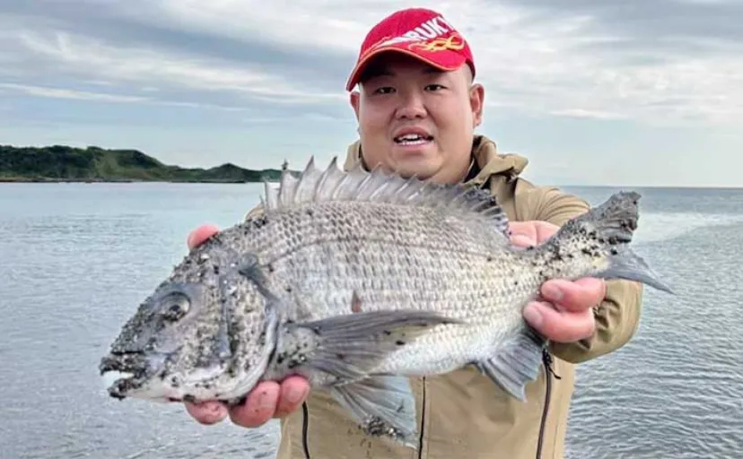 和田長浜海岸での渚釣り（フカセ釣り）で40cm超えクロダイ手中【神奈川】