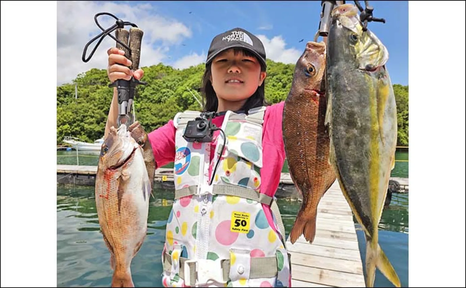子連れ海上釣り堀釣行でマダイとジャンボシマアジ好捕【三重・フィッシングパークトリトン】