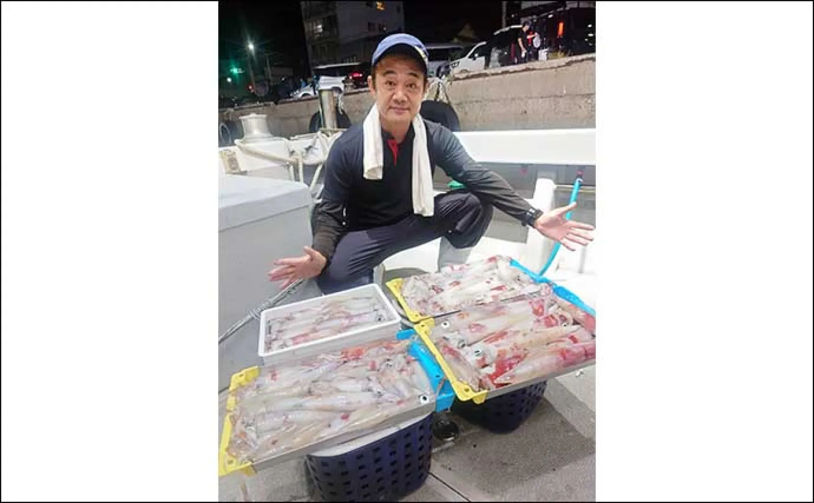 【夜焚きイカ釣果速報】胴突き・イカメタル共にクーラー満タン釣果!(福岡)