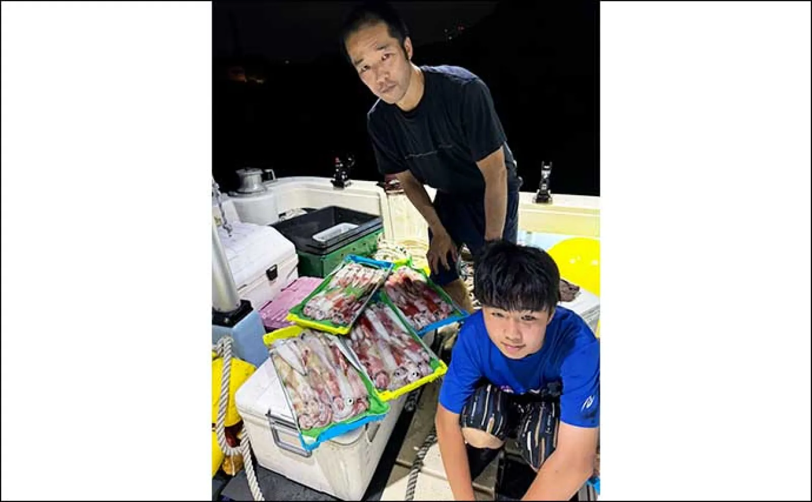 【夜焚きイカ釣果速報】胴突き・イカメタル共にクーラー満タン釣果!(福岡)