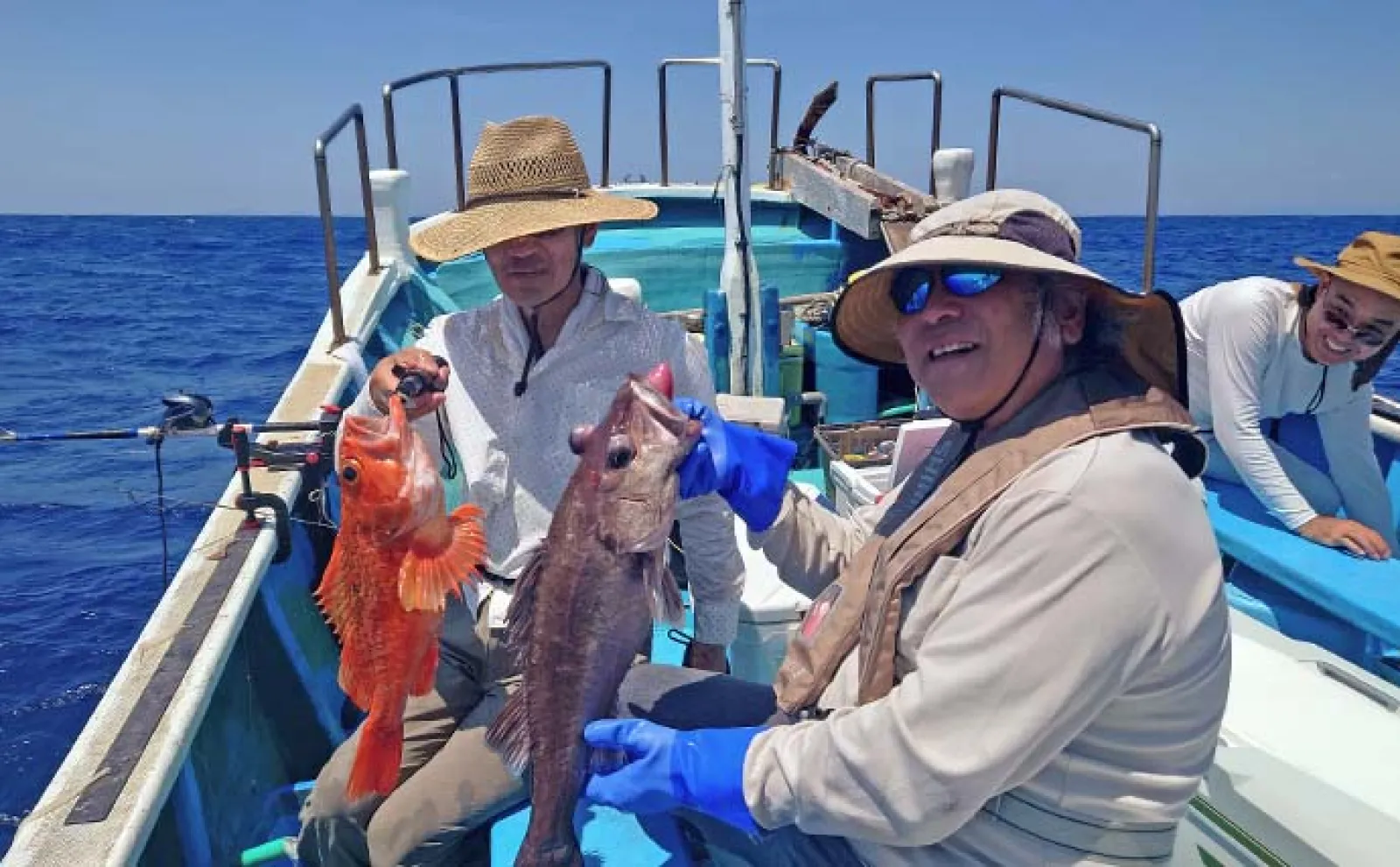 中深海五目釣りでアカムツにアラと高級美味なレア魚ヒット!【静岡・わし丸】