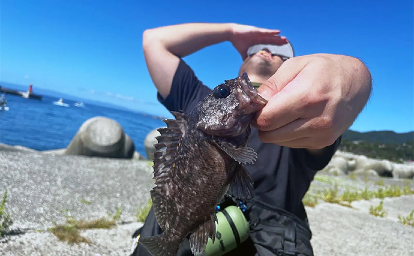 北海道・日本海エリアの堤防ロックゲーム釣行でオウゴンムラソイ 意外な釣り方でヒット?