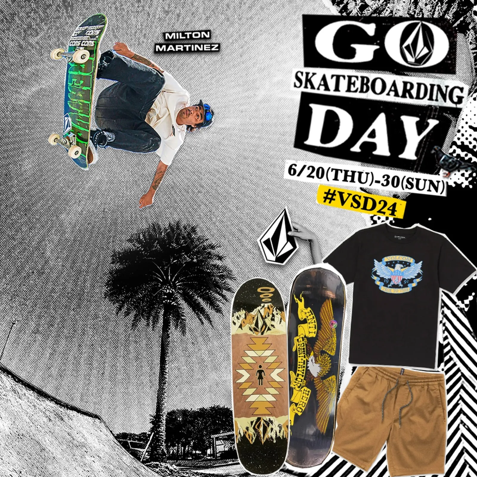 VOLCOMが開催する「Go Skateboarding Day」 キャンペーンで、SKATEデッキやVOLCOMアパレルをゲット!